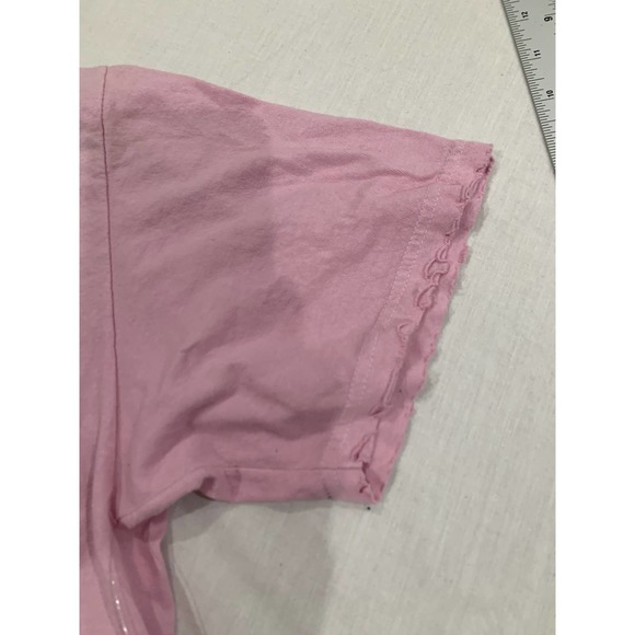 ACDC Pink Graphic Tee Fly Raw Cut Hem Size L/XL new - Picture 10 of 10